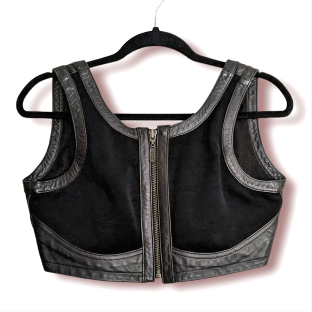Harley Davidson Leather Spandex Bra Crop Top